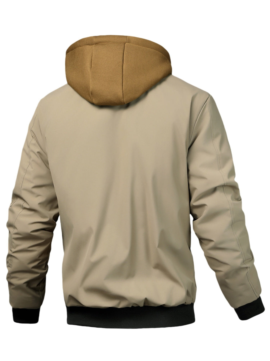 Men’s Hooded Bomber Jacket Casual Zip Up Utility Jacket