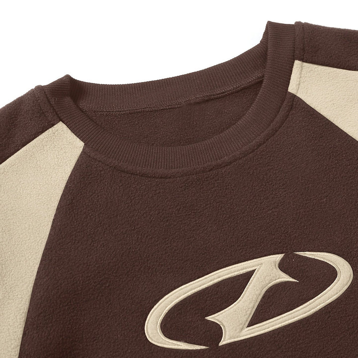 Men’s Color Block Sweatshirt Casual Long Sleeve Crew Neck Top