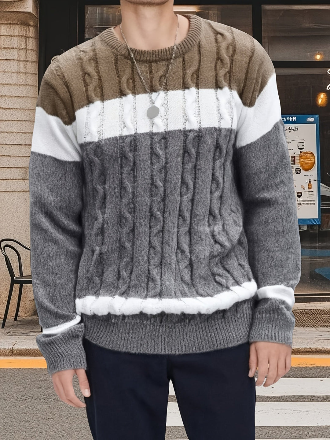 Bradley | Textured Cable-Knit Sweater