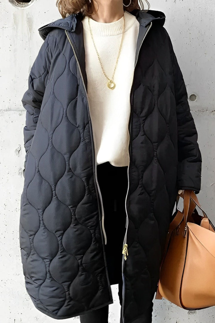 Women's Longline Hooded Quilted Parka
