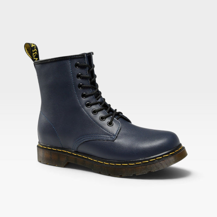 Women's Leather Combat Boots – Classic Lace Up Ankle Boots