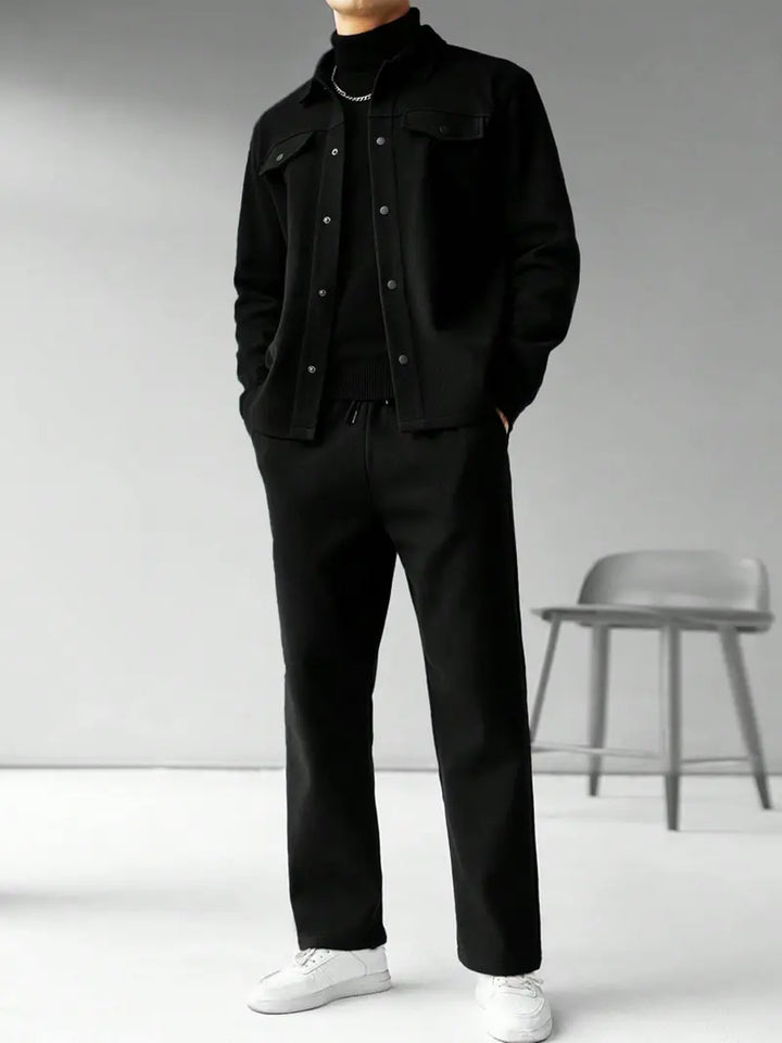 Men’s Casual Jacket and Pants Set Relaxed Fit Everyday Outfit
