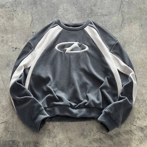 Men’s Casual Sweatshirt Crew Neck Long Sleeve Streetwear Pullover