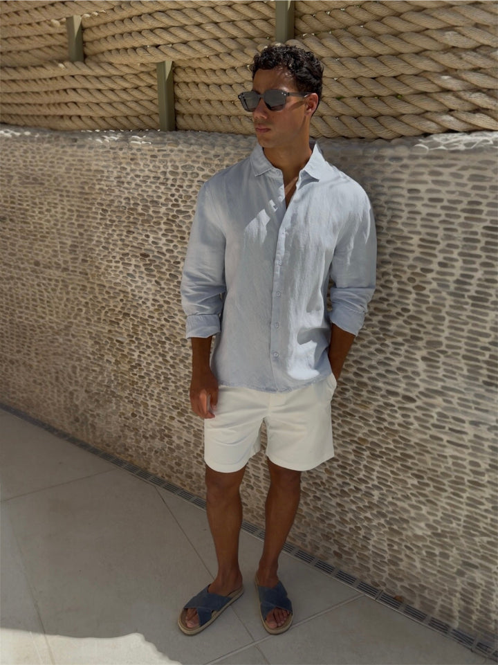 Men’s Casual Long Sleeve Shirt Button Collar Everyday Summer Top