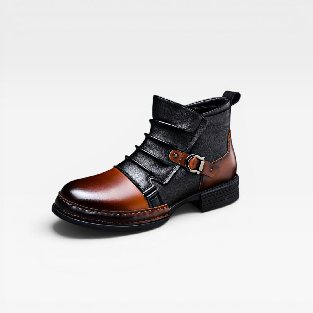 Men's Genuine Leather Ankle Boots – Classic Lace Up Refined Everyday Shoes