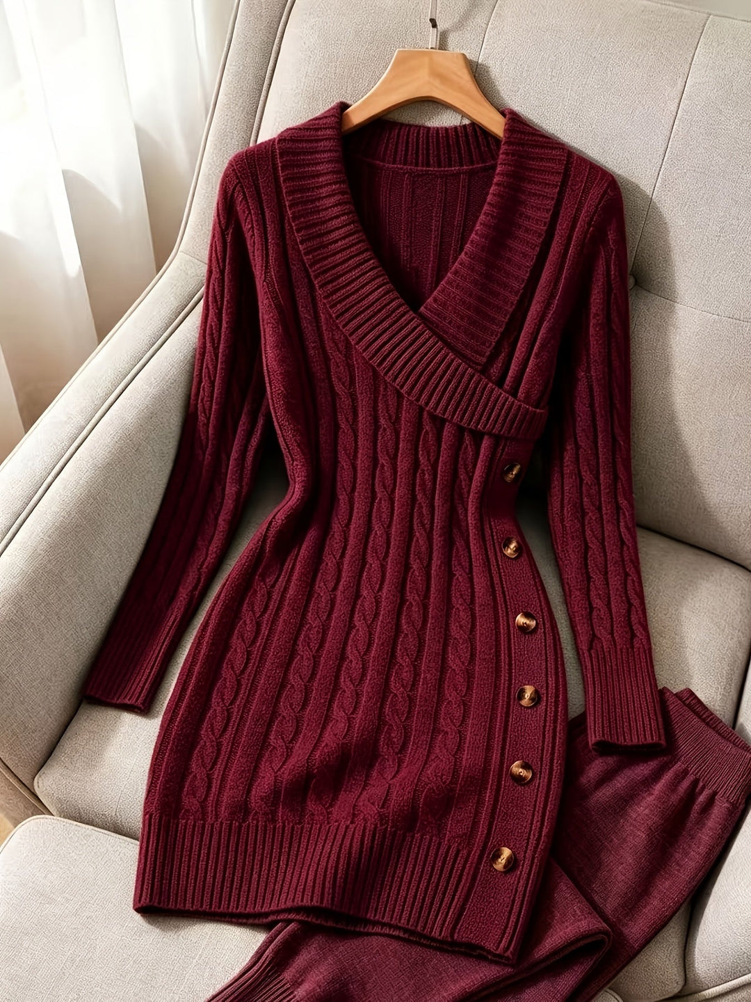 Vanessa | Halloween Button-Side V-Neck Dress