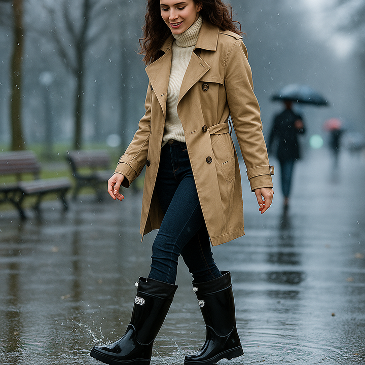 Women's Tall Rain Boots – Waterproof Adjustable Rubber Boots