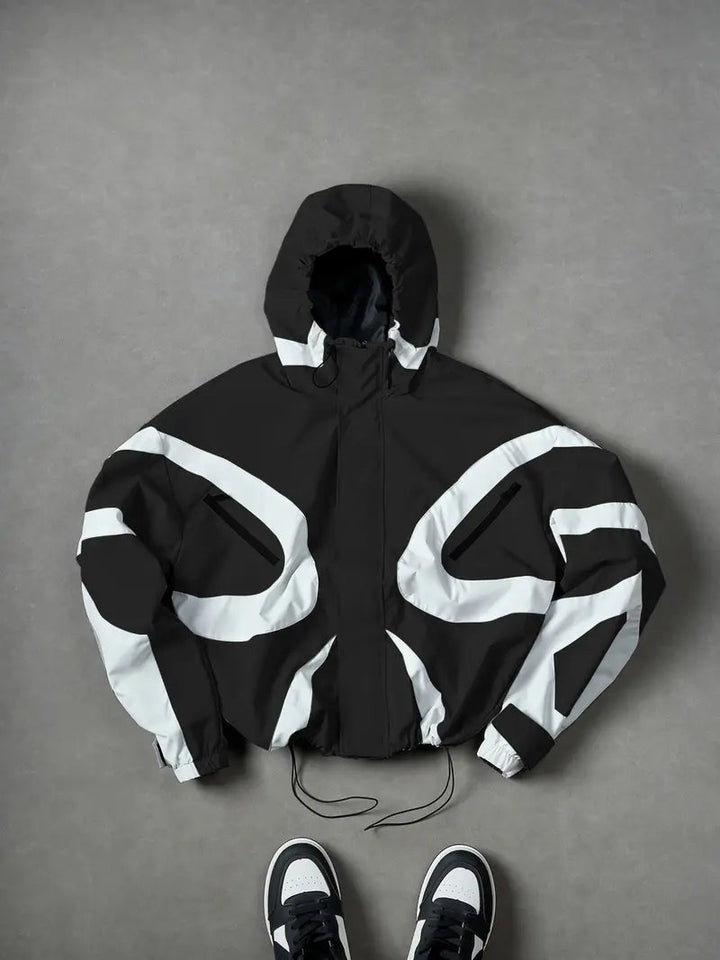 Men’s Hooded Windbreaker Jacket Zip Up Outdoor Casual Coat