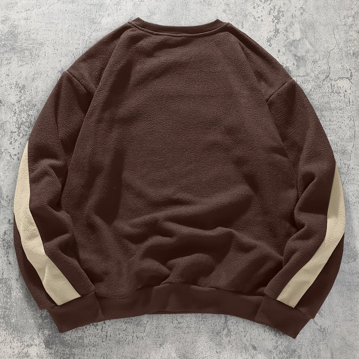Men’s Color Block Sweatshirt Casual Long Sleeve Crew Neck Top