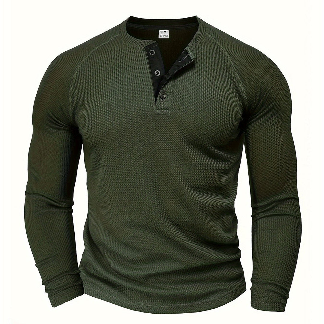 Men’s V Neck Shirt Long Sleeve Casual Everyday Wear Top