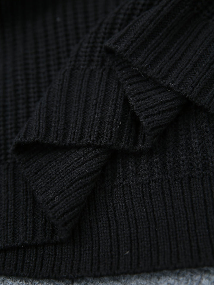 Verity | Cosy Half-Turtleneck Ribbed Dress