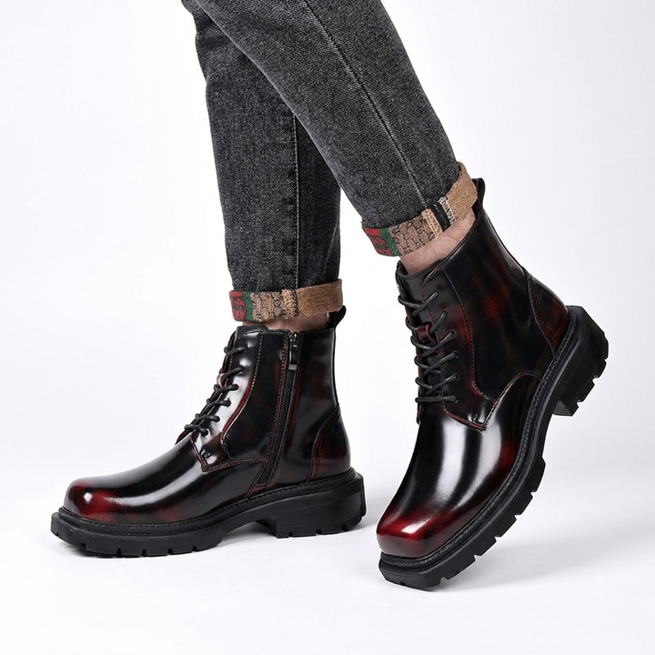 Men's Combat Leather Ankle Boots