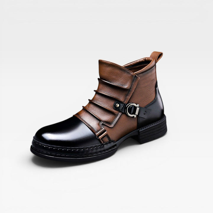 Men's Genuine Leather Ankle Boots – Classic Lace Up Refined Everyday Shoes