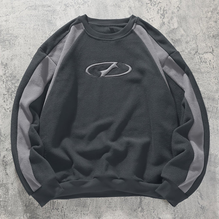 Men’s Color Block Sweatshirt Casual Long Sleeve Crew Neck Top