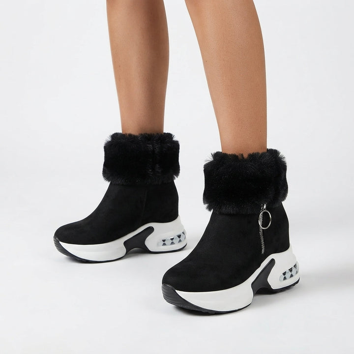 Women's Winter Fur Platform Ankle Boots