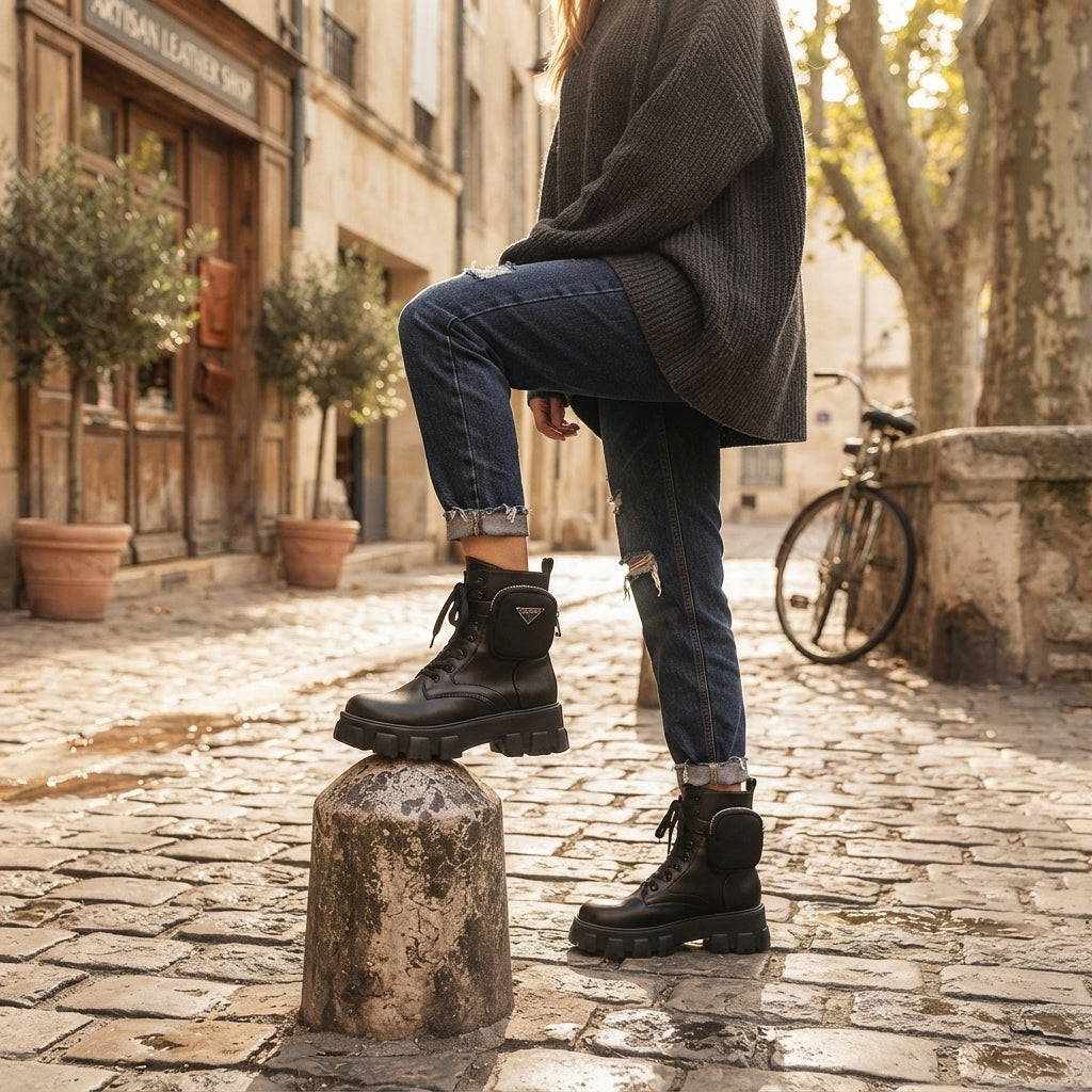 Women's Street Style Platform Combat Boots