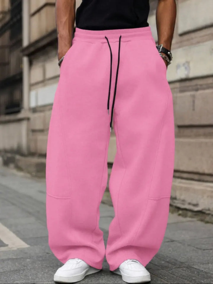 Men’s Casual Jogger Pants Loose Fit Drawstring Waist Everyday Trousers