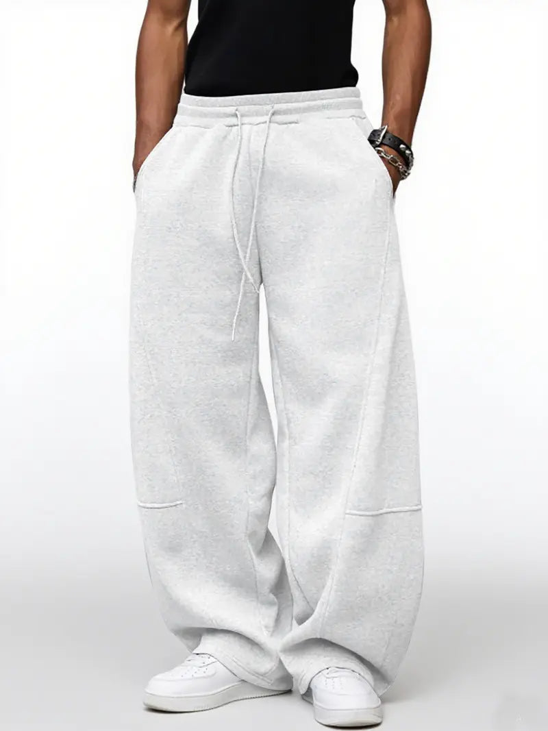 Men’s Casual Jogger Pants Loose Fit Drawstring Waist Everyday Trousers