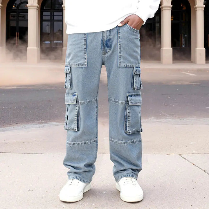 Men’s Cargo Pants Loose Fit Casual Streetwear Utility Trousers