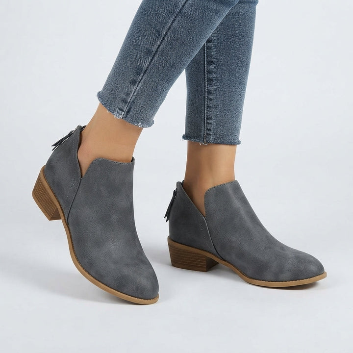 Women's Comfortable Heel Pointed Toe Ankle Boots