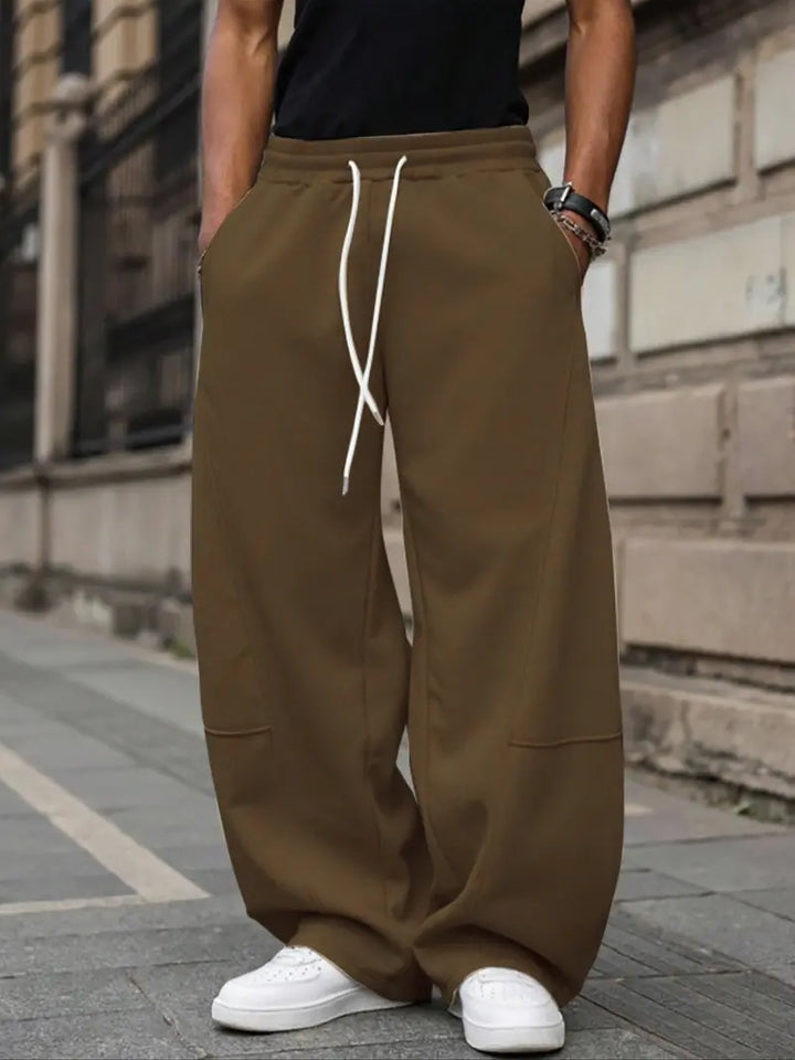 Men’s Casual Jogger Pants Loose Fit Drawstring Waist Everyday Trousers