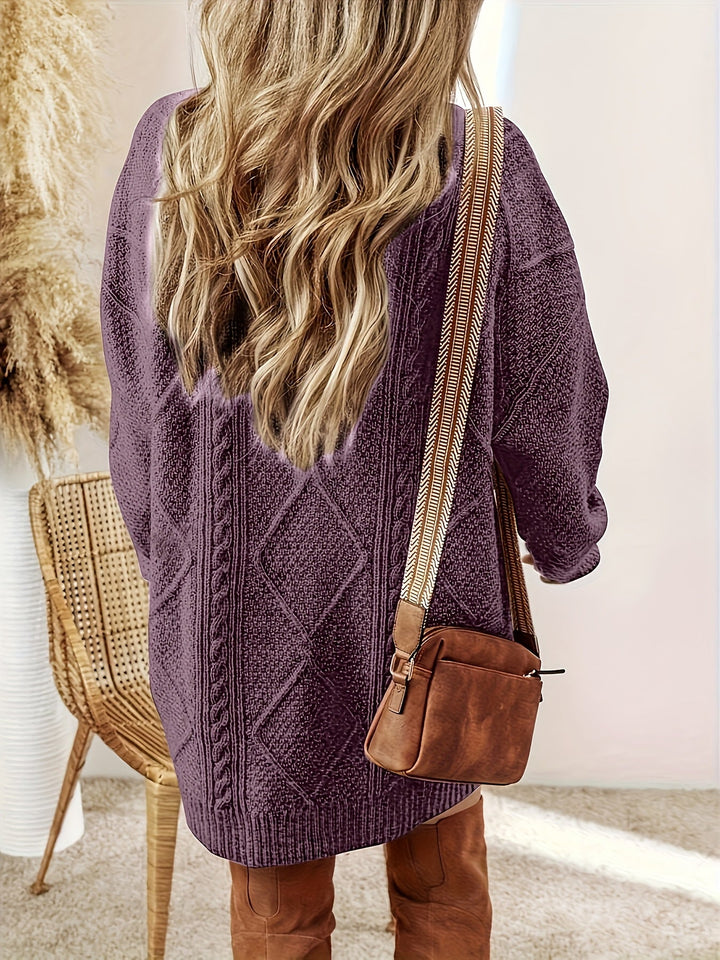 Wilhelmina | Cosy Cable-Knit Sweater Dress