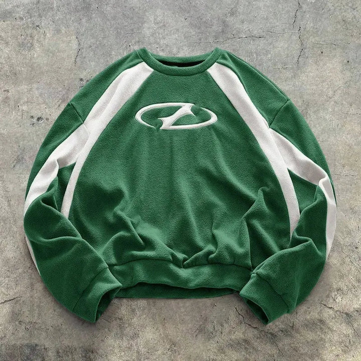 Men’s Casual Sweatshirt Crew Neck Long Sleeve Streetwear Pullover