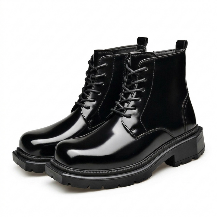 Men's Combat Leather Ankle Boots