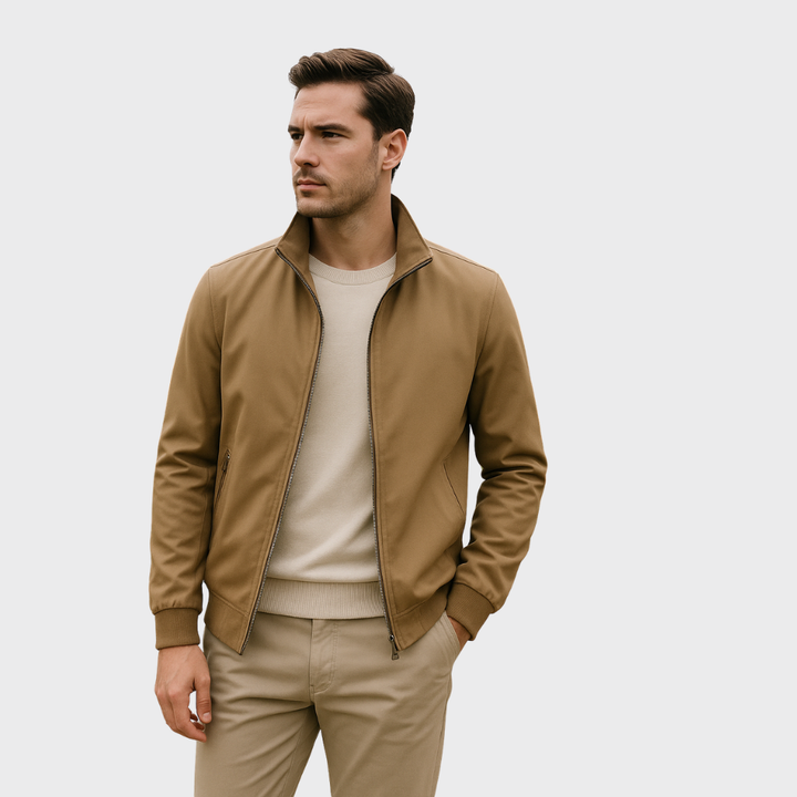 Men’s Zip Up Jacket Stand Collar Casual Everyday Jacket