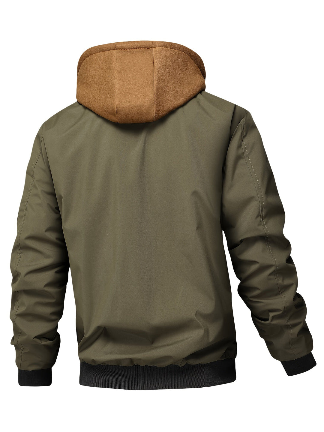 Men’s Hooded Bomber Jacket Casual Zip Up Utility Jacket