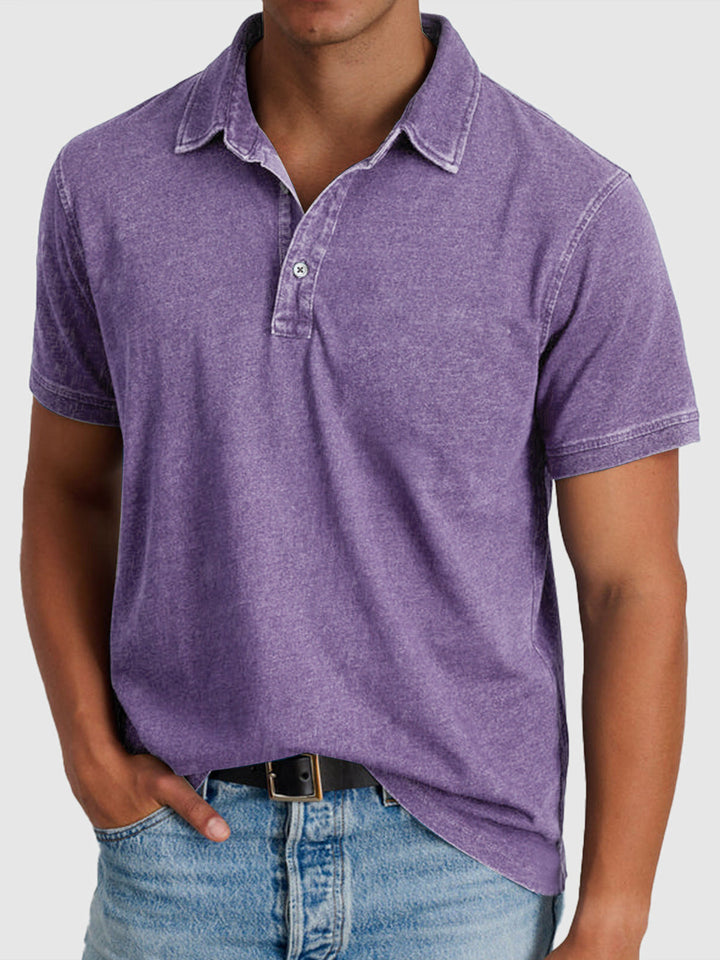 Men’s Polo Shirt Short Sleeve Casual Button Collar Everyday Top