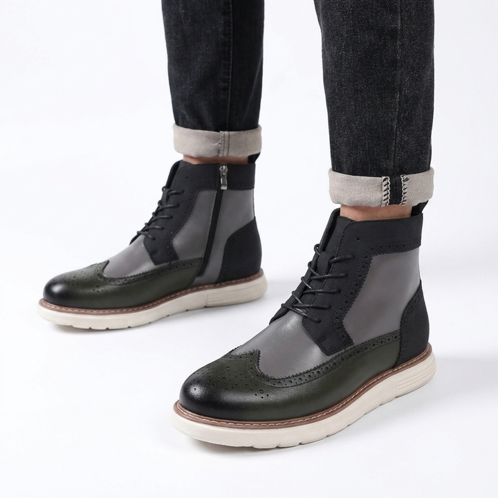 Men's Casual Brogue Ankle Boots