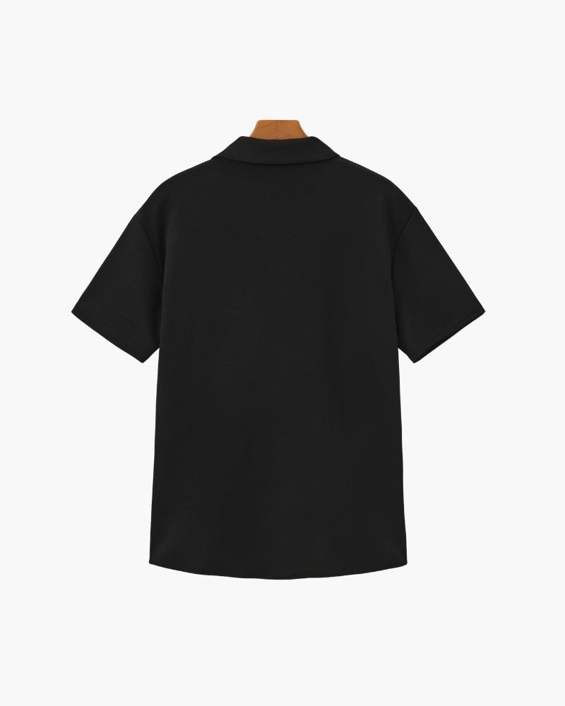 Men’s Casual Short Sleeve Shirt and Pants Set Relaxed Fit Everyday Outfit
