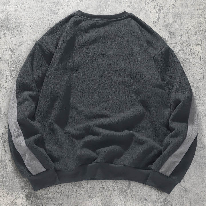 Men’s Color Block Sweatshirt Casual Long Sleeve Crew Neck Top