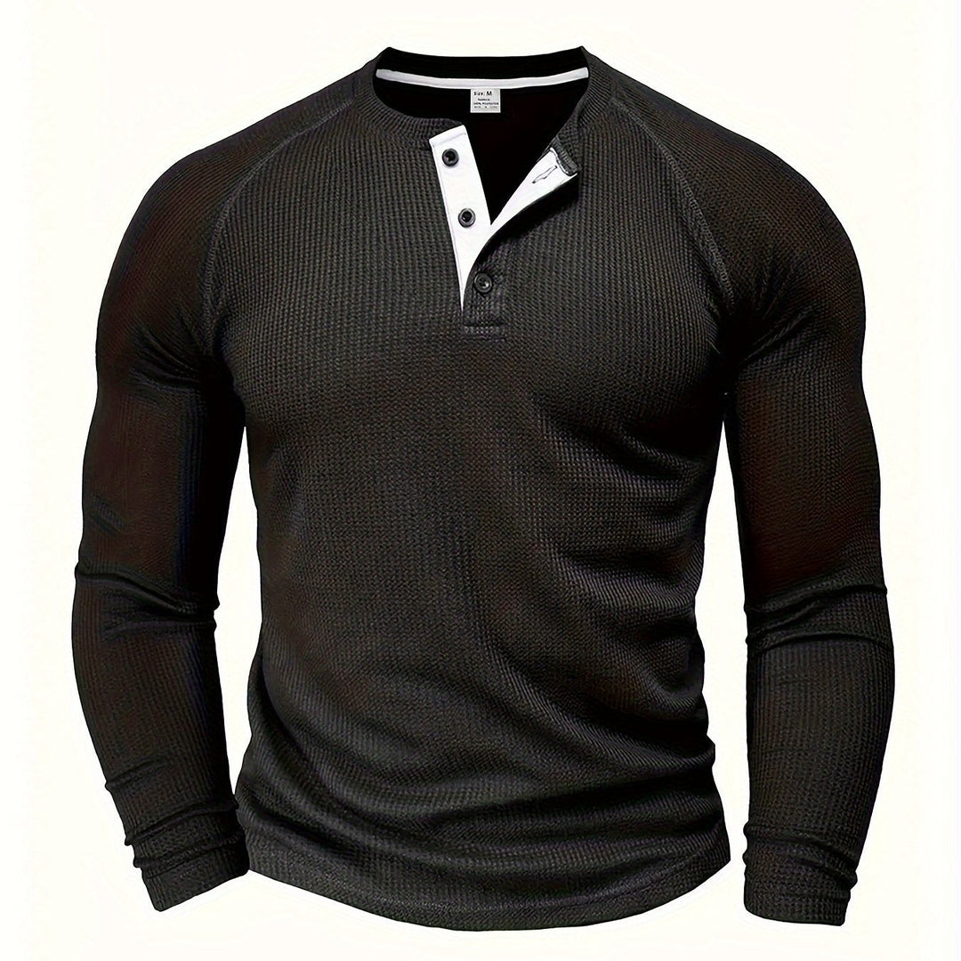 Men’s V Neck Shirt Long Sleeve Casual Everyday Wear Top