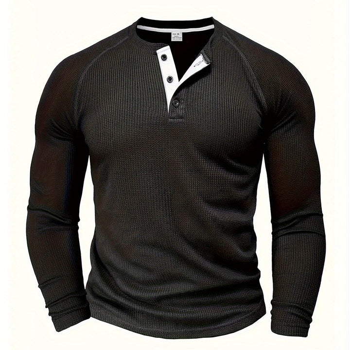 Men’s V Neck Shirt Long Sleeve Casual Everyday Wear Top