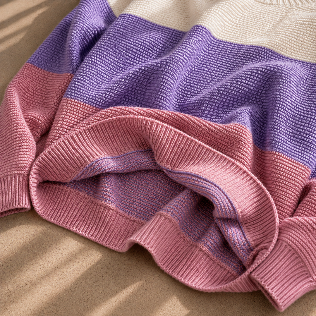Women's Colour-Block Oversized Sweater