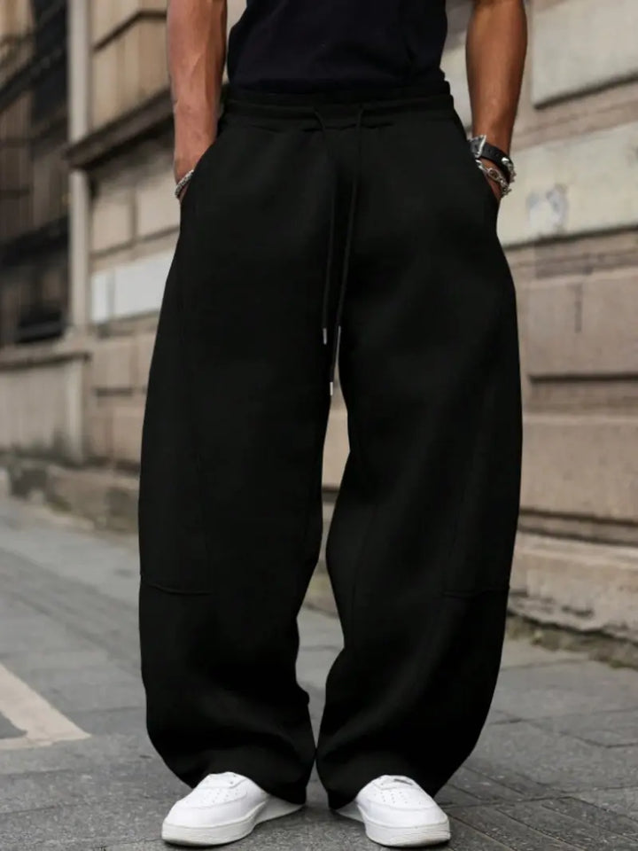 Men’s Casual Jogger Pants Loose Fit Drawstring Waist Everyday Trousers