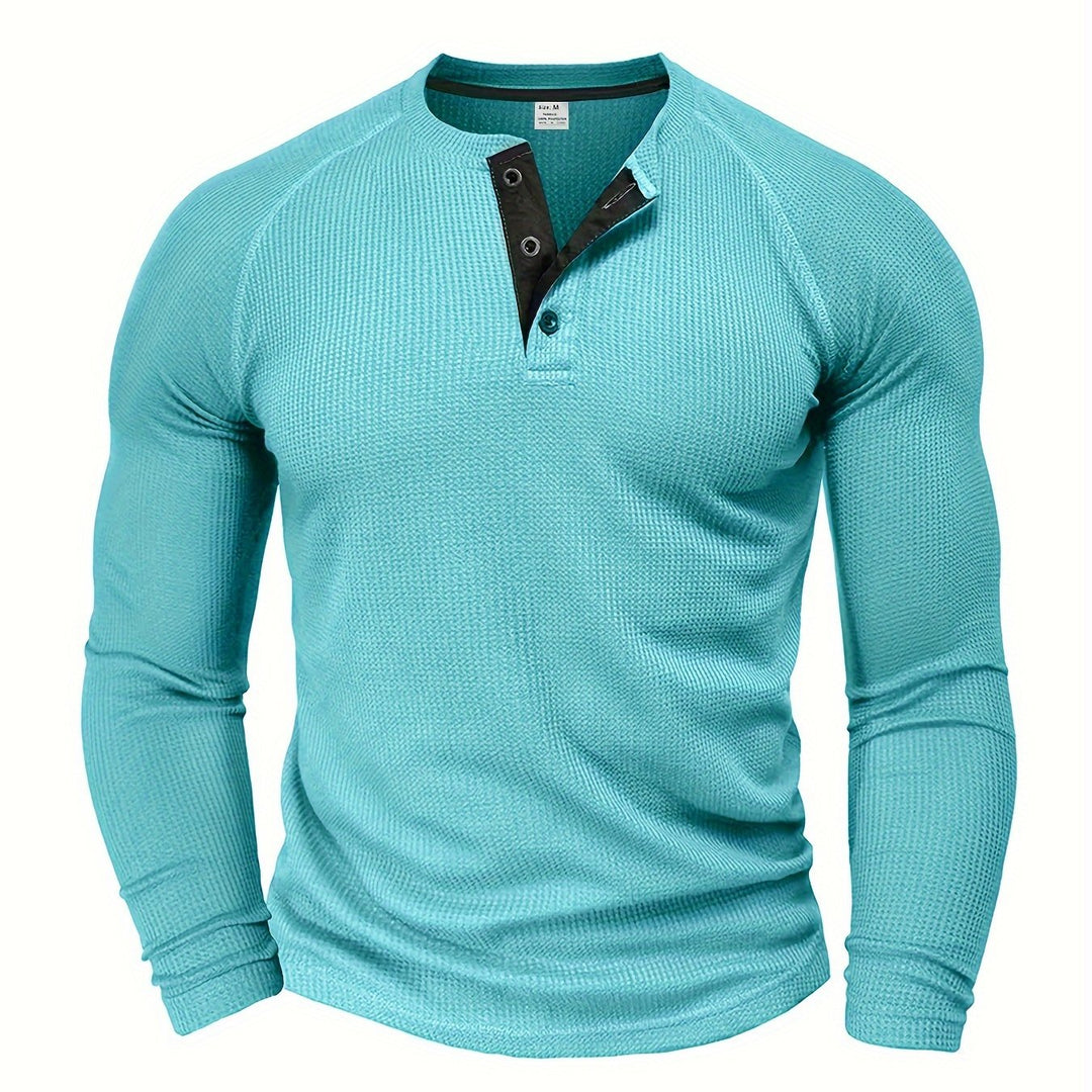 Men’s V Neck Shirt Long Sleeve Casual Everyday Wear Top