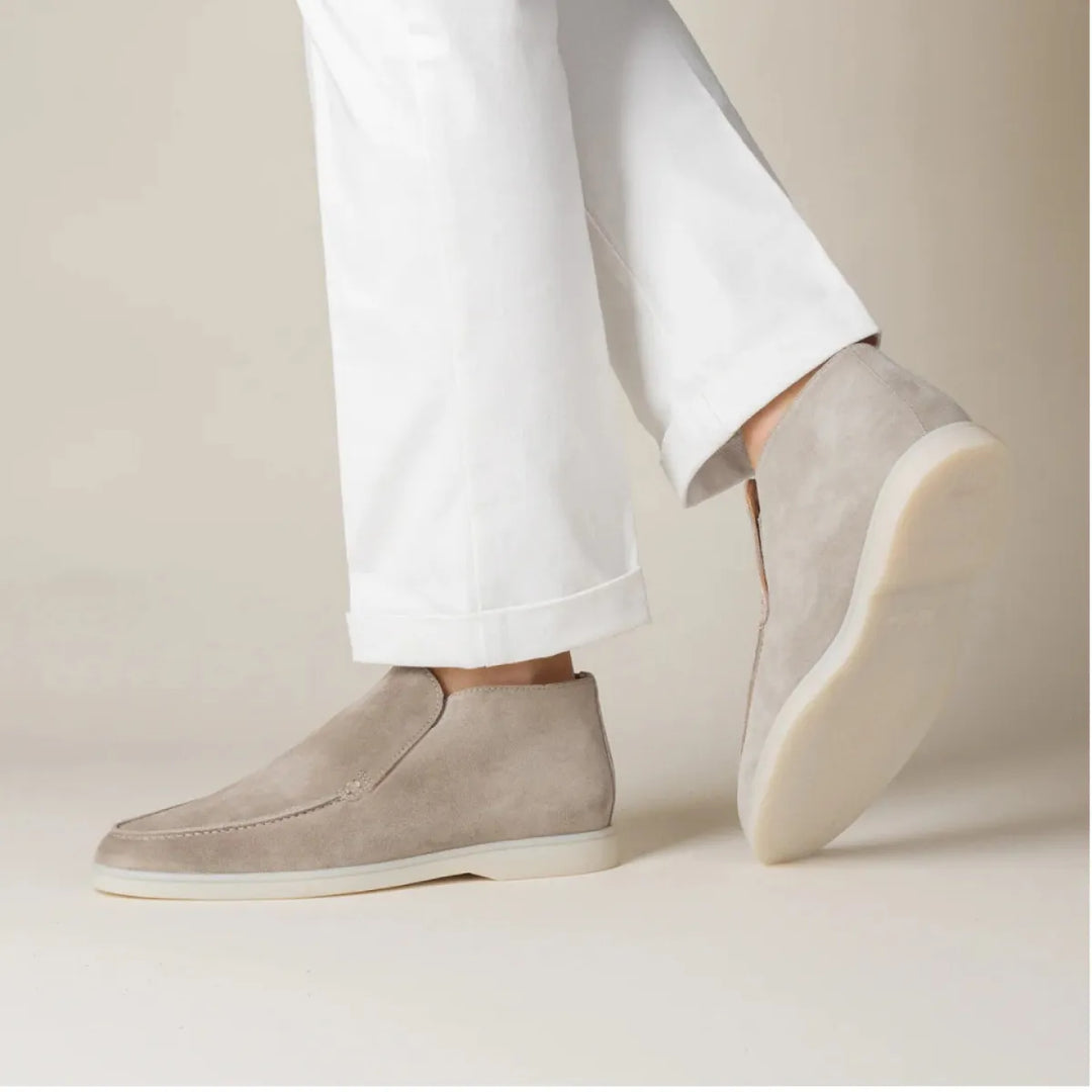 Men's Classic Suede Loafer Boots – Comfortable Slip-On Fit