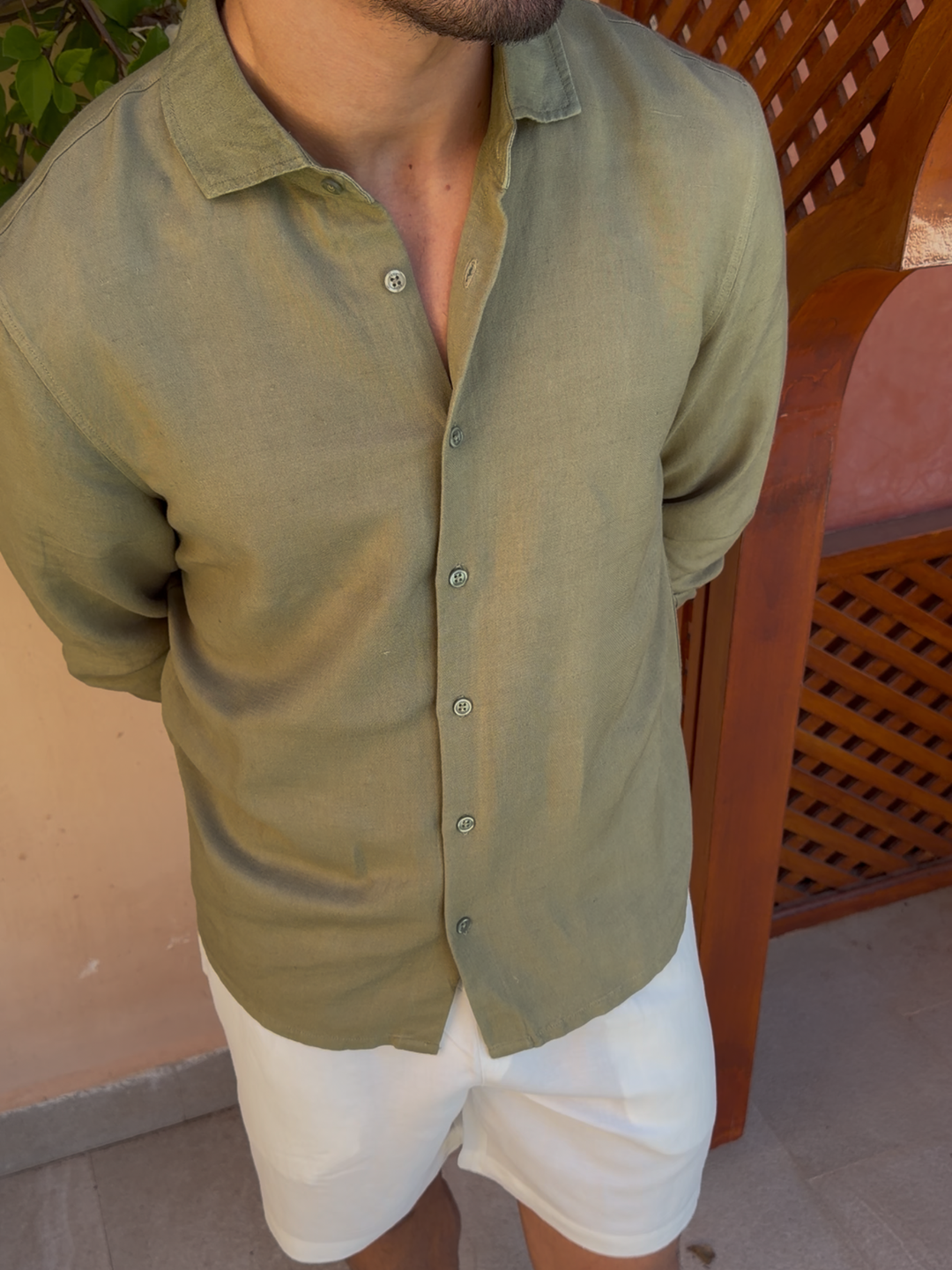 Men’s Casual Long Sleeve Shirt Button Collar Everyday Summer Top
