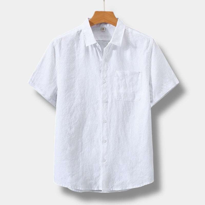 Men’s Short Sleeve Casual Button Up Shirt Summer Everyday Top