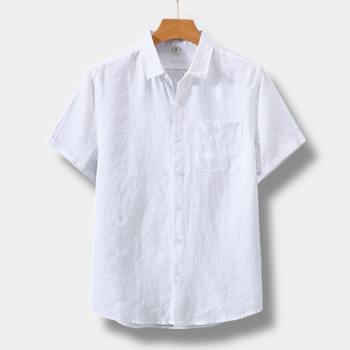Men’s Short Sleeve Casual Button Up Shirt Summer Everyday Top