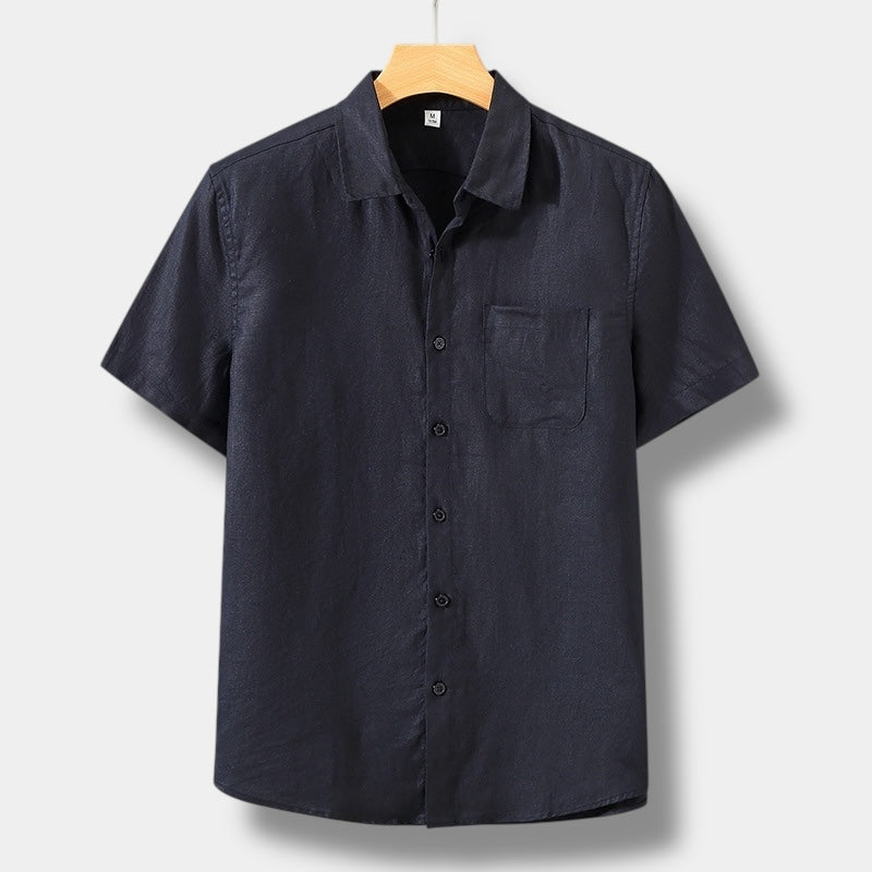 Men’s Short Sleeve Casual Button Up Shirt Summer Everyday Top
