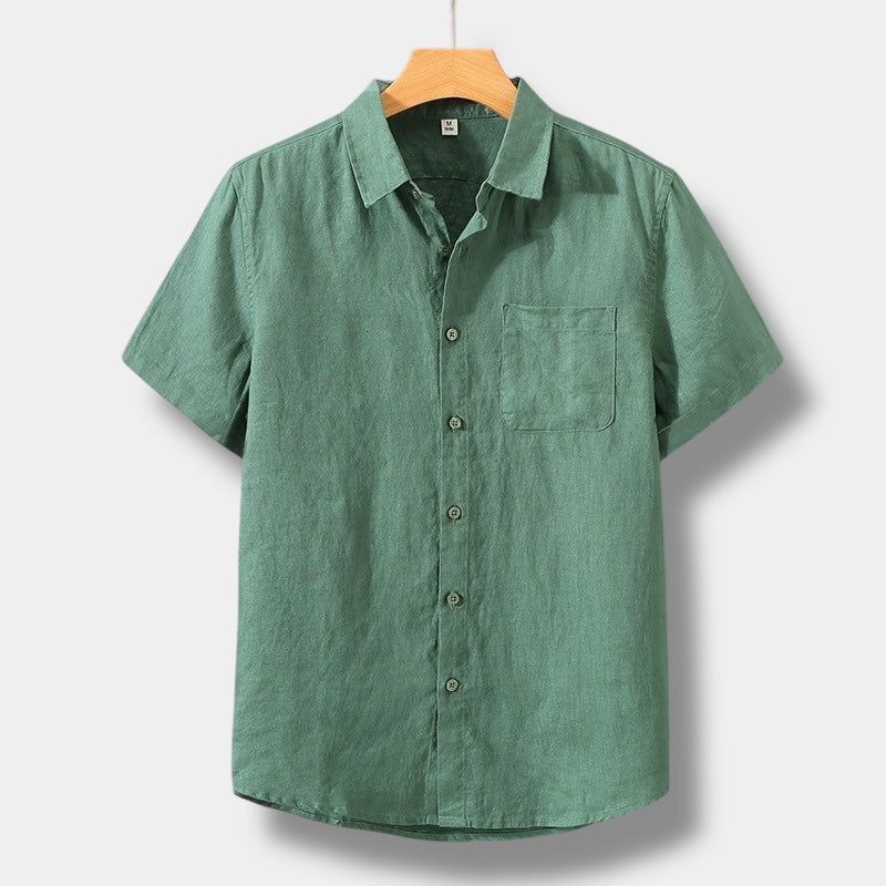 Men’s Short Sleeve Casual Button Up Shirt Summer Everyday Top