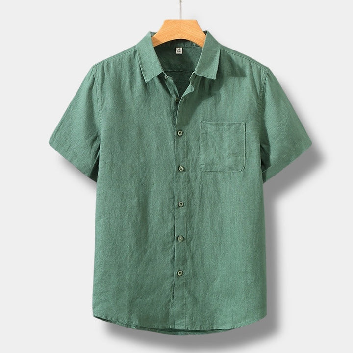 Men’s Short Sleeve Casual Button Up Shirt Summer Everyday Top