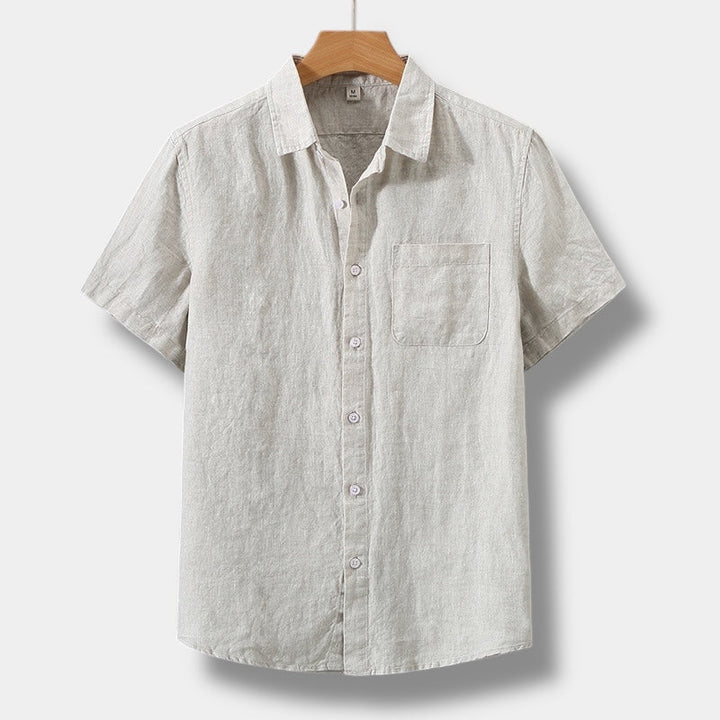 Men’s Short Sleeve Casual Button Up Shirt Summer Everyday Top