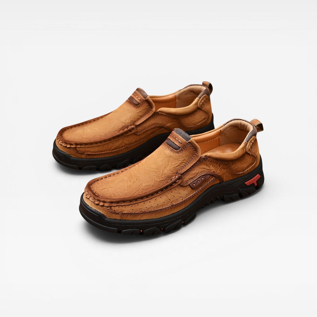 Men's Genuine Leather Ankle Boots – Comfortable Slip On Smart Casual Shoes