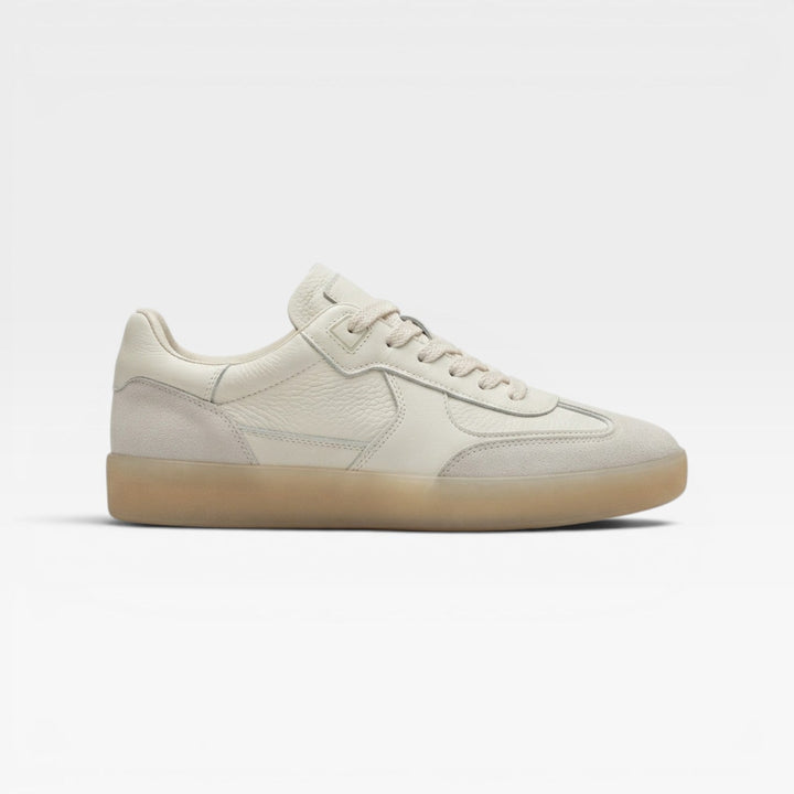 Men's Genuine Leather Trainers – Classic Lace Up Casual Everyday Sneakers