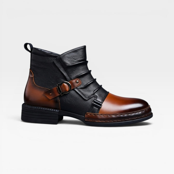 Men's Genuine Leather Ankle Boots – Classic Lace Up Refined Everyday Shoes